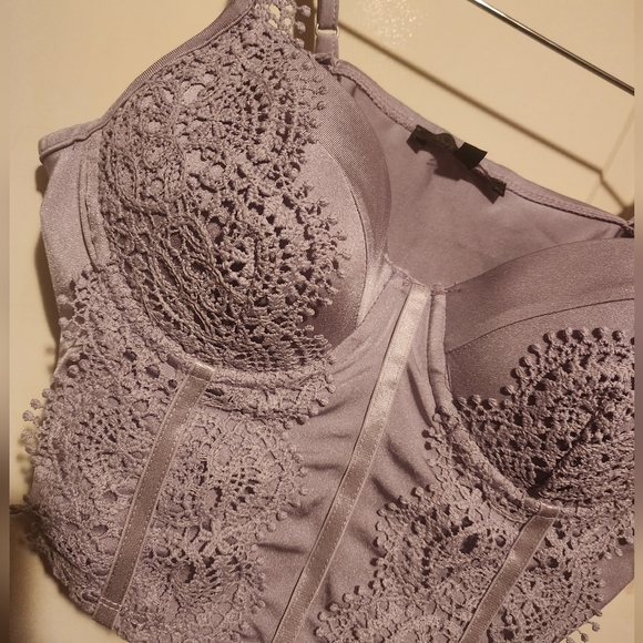 Blache Lavender Lingerie Crop Tank Top Size L - Picture 3 of 4